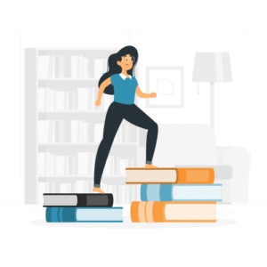 femme-qui-monte-des-escaliers-de-livres