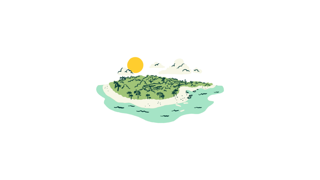 illustration d'une île desserte