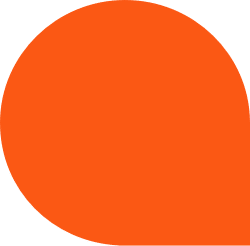 Icône formagora en forme de bulle orange