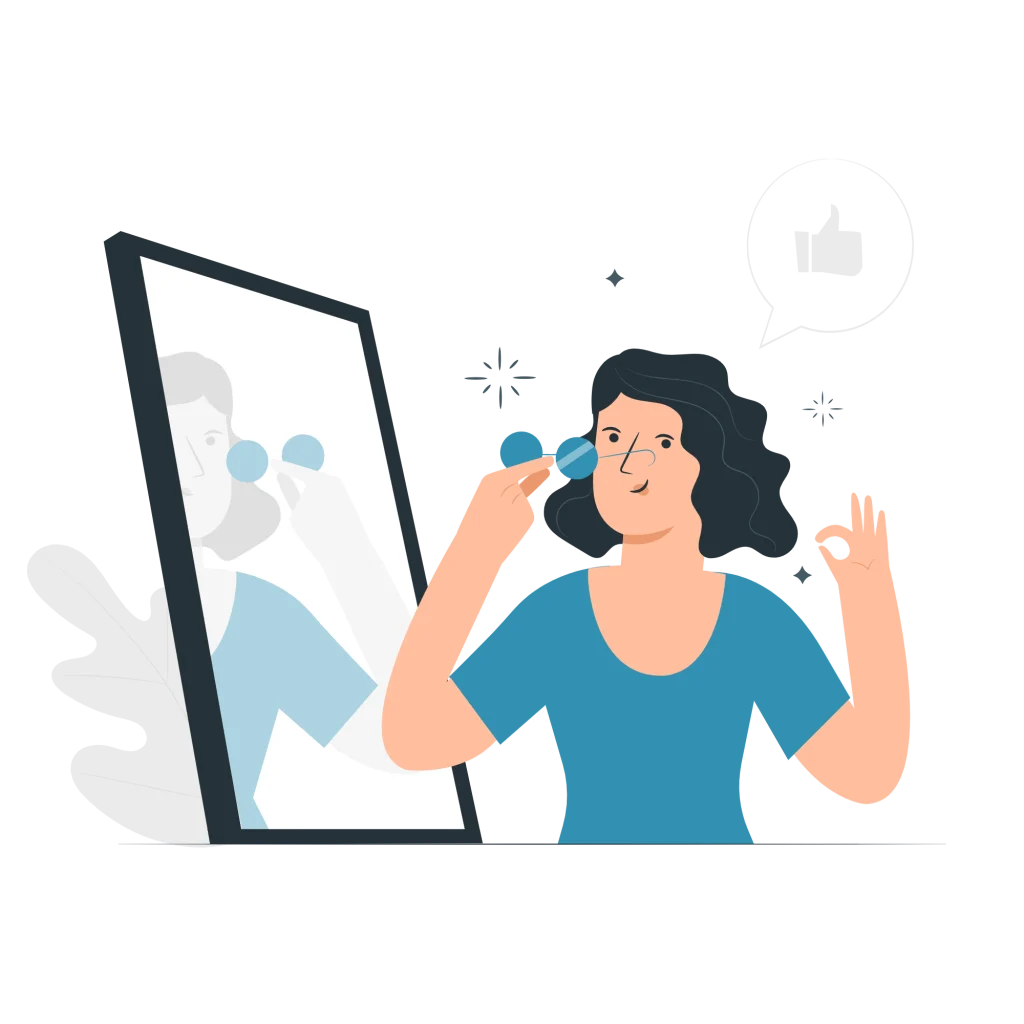 femme-effet-miroir-apprentissage