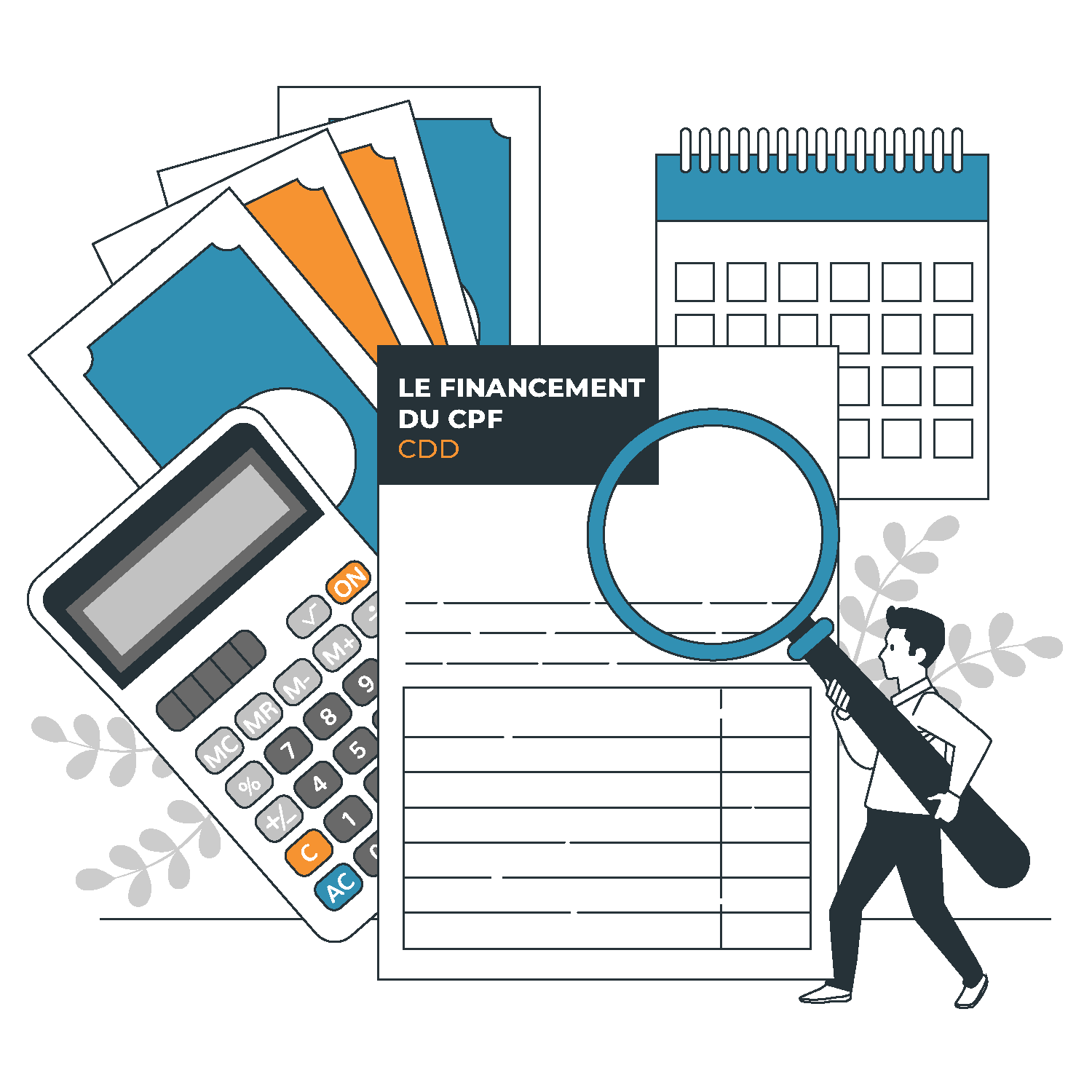 Illustration représentant le financement du CPF pour les CDD