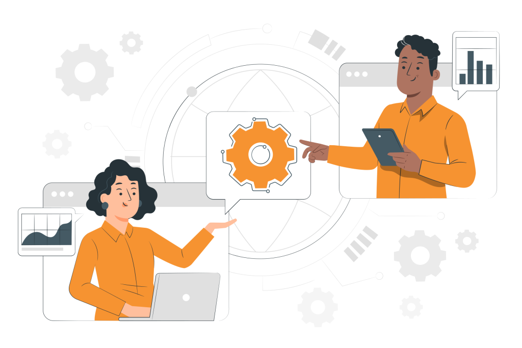 un homme et une femme pratiquent le microlearning