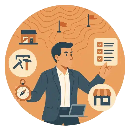 Entrepreneurs-indépendants-commerçants-illustration