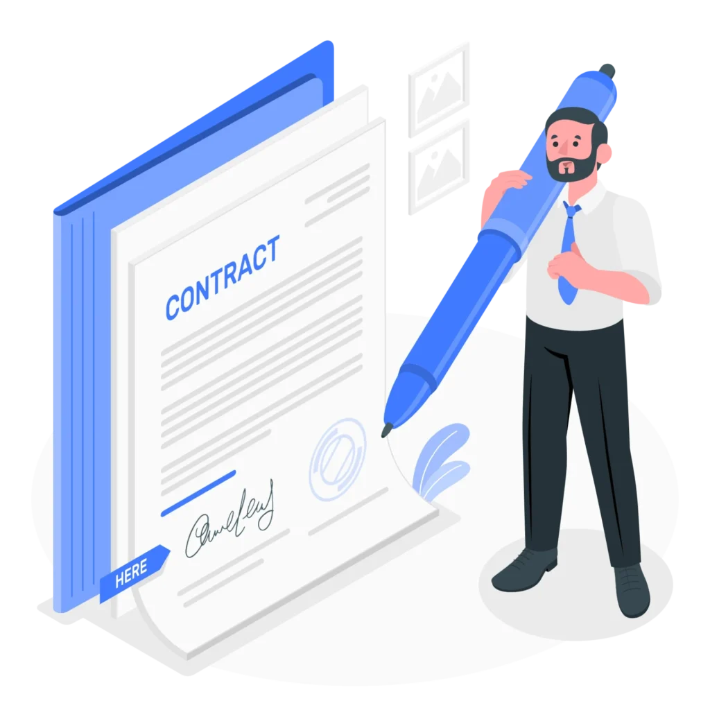 illustration signature contrat
