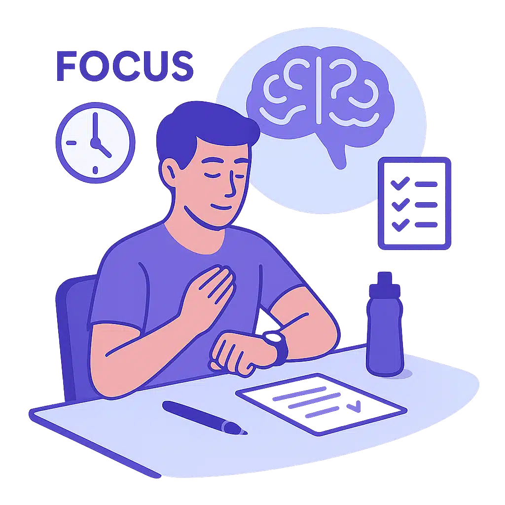 illustration-preparation-jour-j-athlete-focus-flat-design