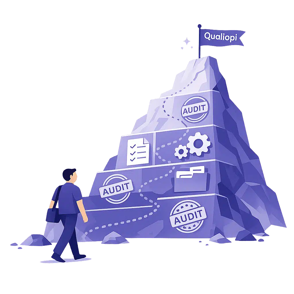 illustration-montagne-certification-qualiopi-formateur-independant-flat-design